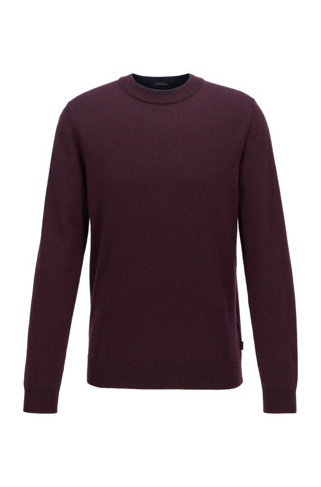 Hugo Boss Regular-fit sweater Mørke Lilla | xmrM2sGT