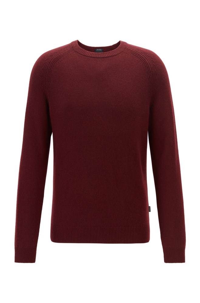 Hugo Boss Regular-fit sweater Mørke Rød | 6CAKOC0H