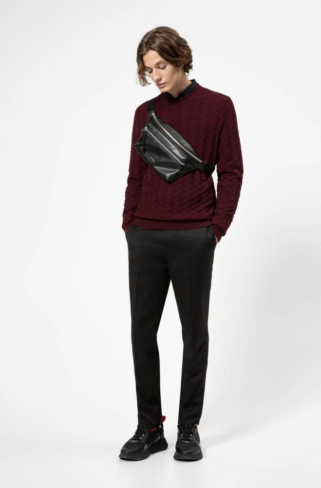 Hugo Boss Regular-fit sweater Mørke Rød | kp7YgoI8