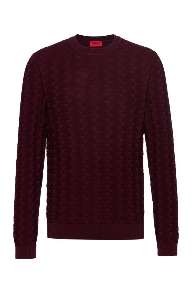 Hugo Boss Regular-fit sweater Mørke Rød | kp7YgoI8