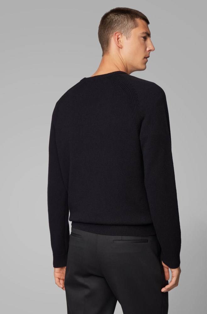 Hugo Boss Regular-fit sweater Svarte | 78Vvpxkx