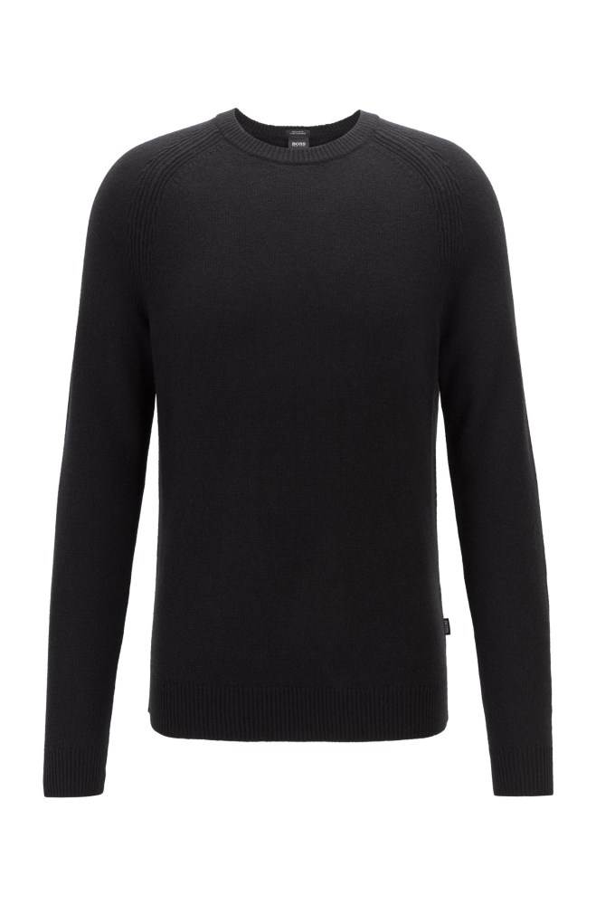 Hugo Boss Regular-fit sweater Svarte | 78Vvpxkx