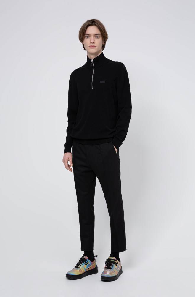 Hugo Boss Regular-fit sweater Svarte | ODePUc85