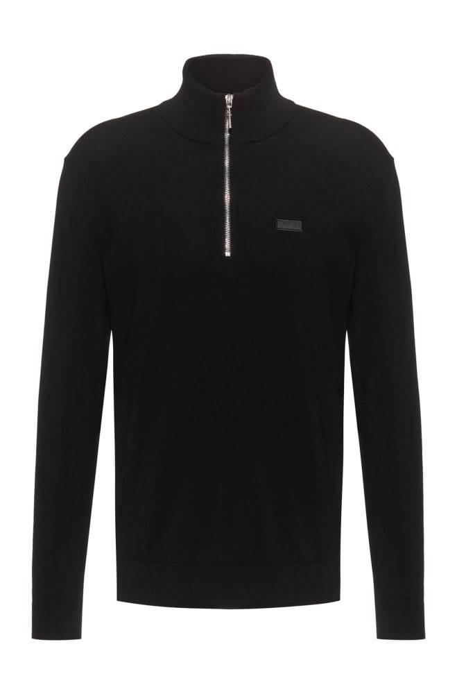 Hugo Boss Regular-fit sweater Svarte | ODePUc85