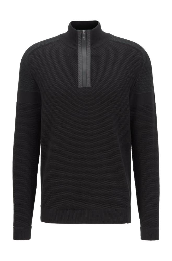 Hugo Boss Regular-fit sweater Svarte | Yon3hXVM