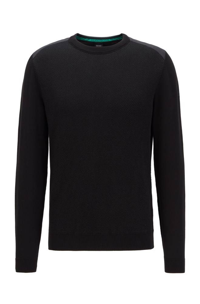 Hugo Boss Regular-fit sweater Svarte | oFe0EbTG