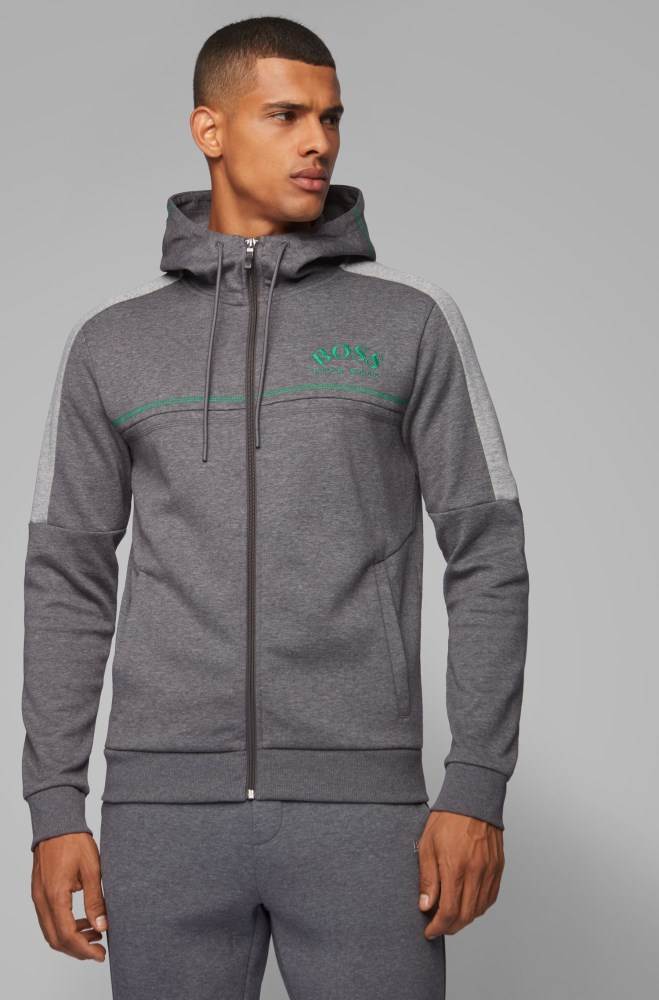 Hugo Boss Regular-fit sweatshirt Grå | 7QBKhIn5