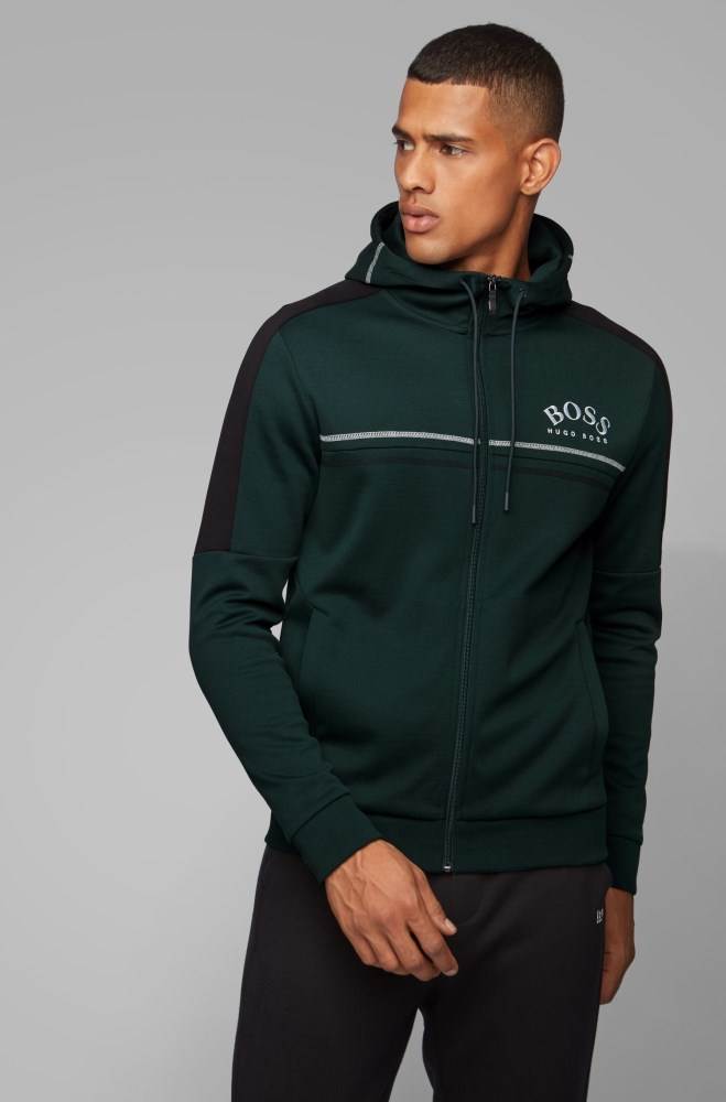 Hugo Boss Regular-fit sweatshirt Grønn | Zx4I6kqM