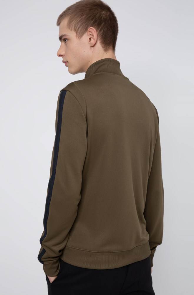 Hugo Boss Regular-fit sweatshirt Khaki | yQ0M6v62