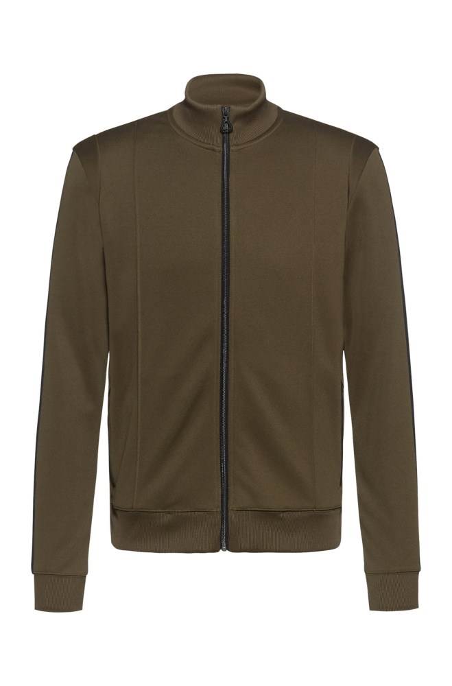 Hugo Boss Regular-fit sweatshirt Khaki | yQ0M6v62