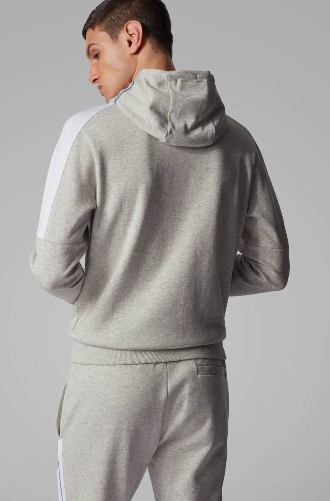 Hugo Boss Regular-fit sweatshirt Lyse Grå | 0yTcOhLy