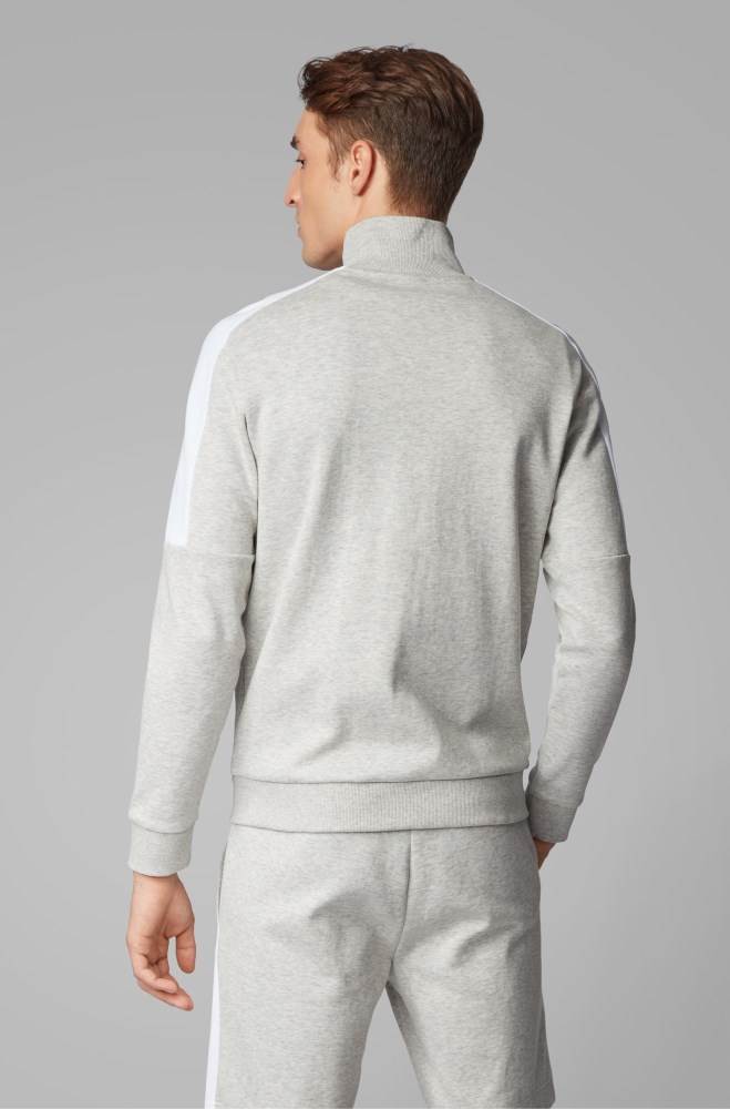 Hugo Boss Regular-fit sweatshirt Lyse Grå | DvHAtv6x