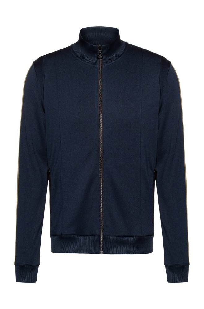 Hugo Boss Regular-fit sweatshirt Mørke Blå | 3d2ghAVJ