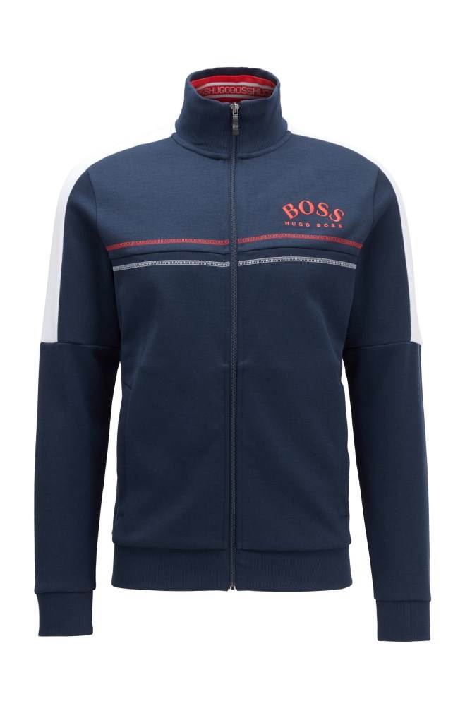 Hugo Boss Regular-fit sweatshirt Mørke Blå | Z9XgsD33