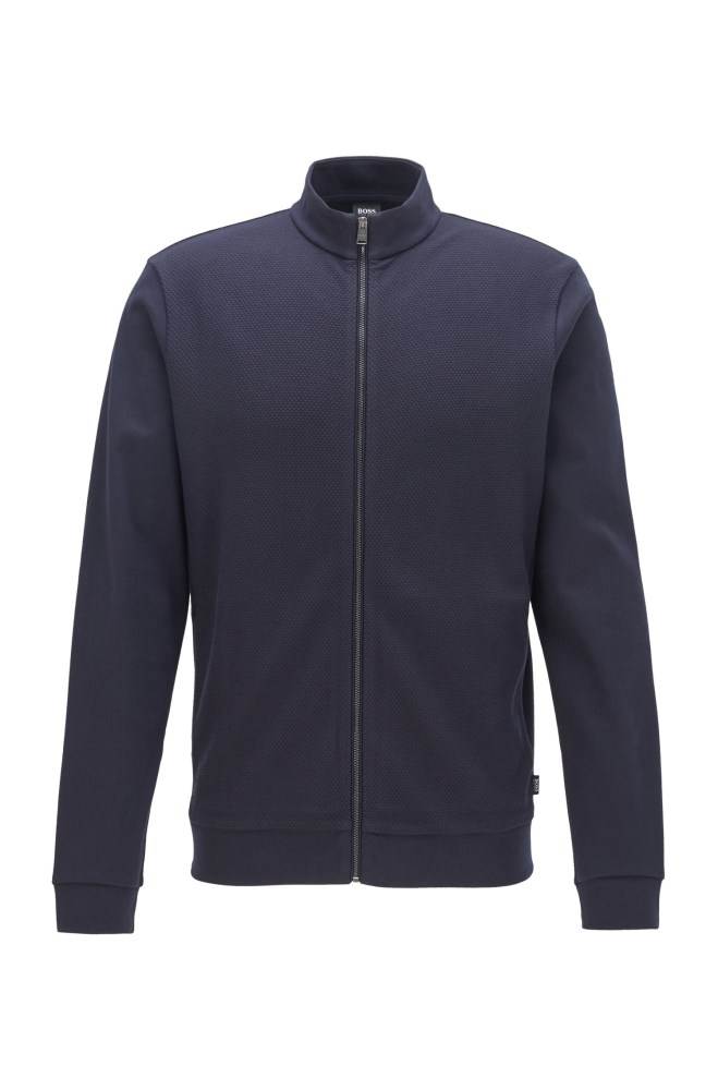 Hugo Boss Regular-fit sweatshirt Mørke Blå | hjUQfRSs