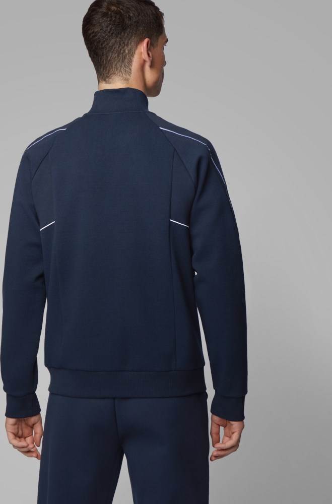 Hugo Boss Regular-fit sweatshirt Mørke Blå | zaA0I4WV