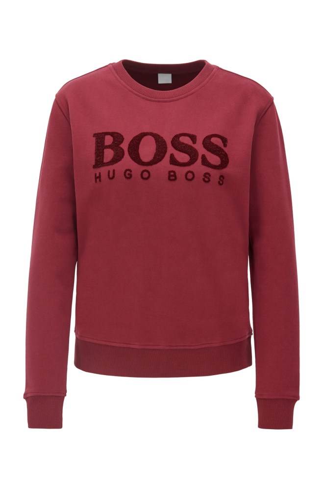 Hugo Boss Regular-fit sweatshirt Rød | 1WYvHlwX