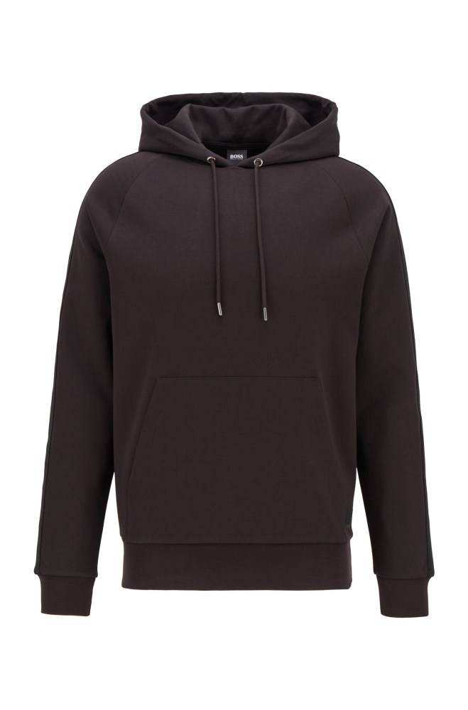 Hugo Boss Regular-fit sweatshirt Svarte | JokKFhQC