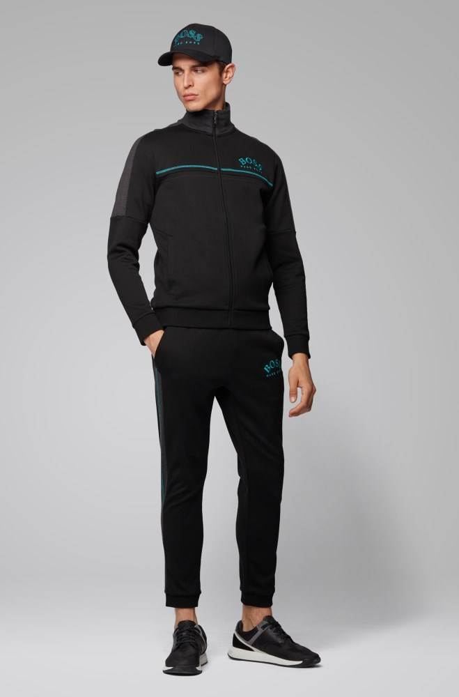 Hugo Boss Regular-fit sweatshirt Svarte | OkoRVSaQ