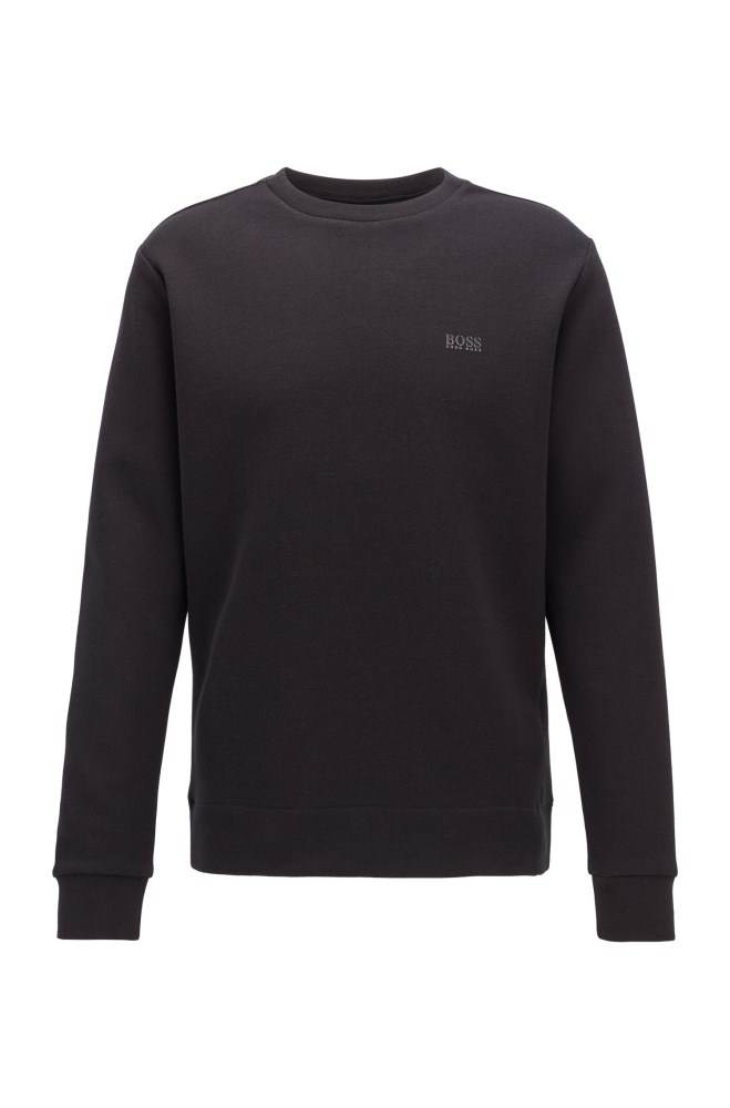 Hugo Boss Regular-fit sweatshirt Svarte | dyZ8nuhC