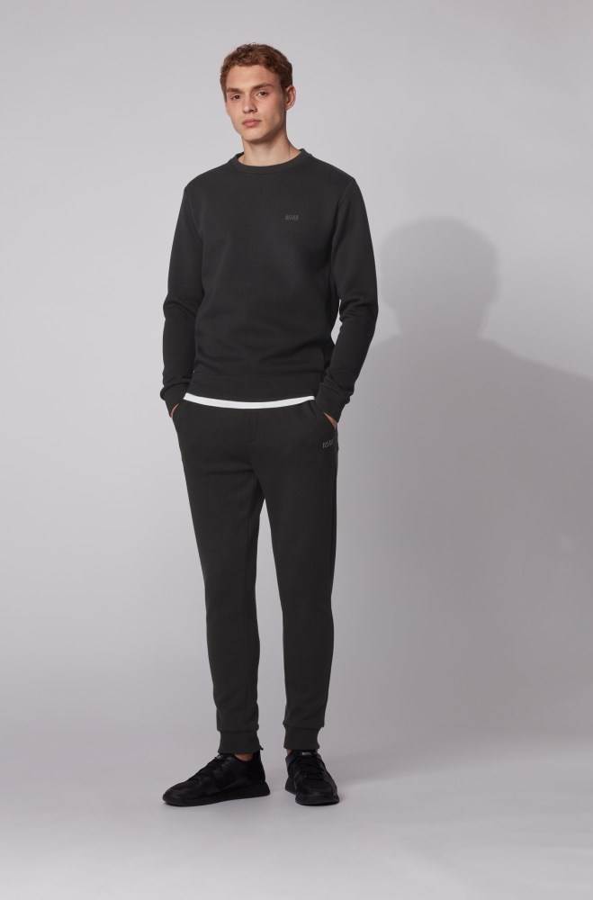 Hugo Boss Regular-fit sweatshirt Svarte | mKw0A24A