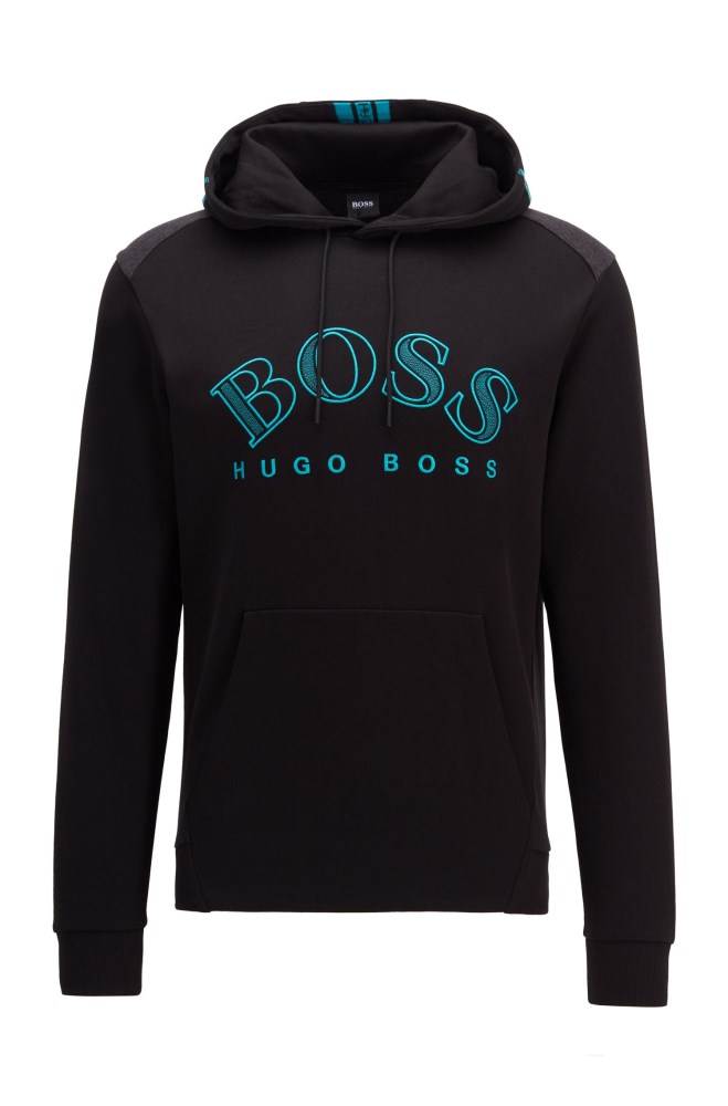 Hugo Boss Regular-fit sweatshirt Svarte | vK0y3BWS