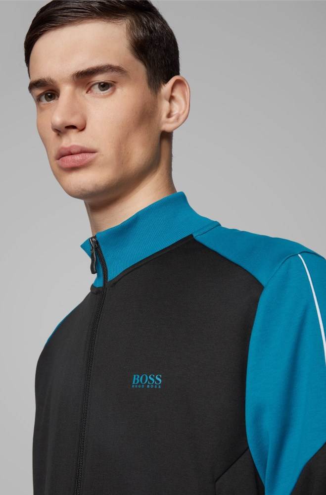 Hugo Boss Regular-fit tracksuit Svarte | XD0o0OFi