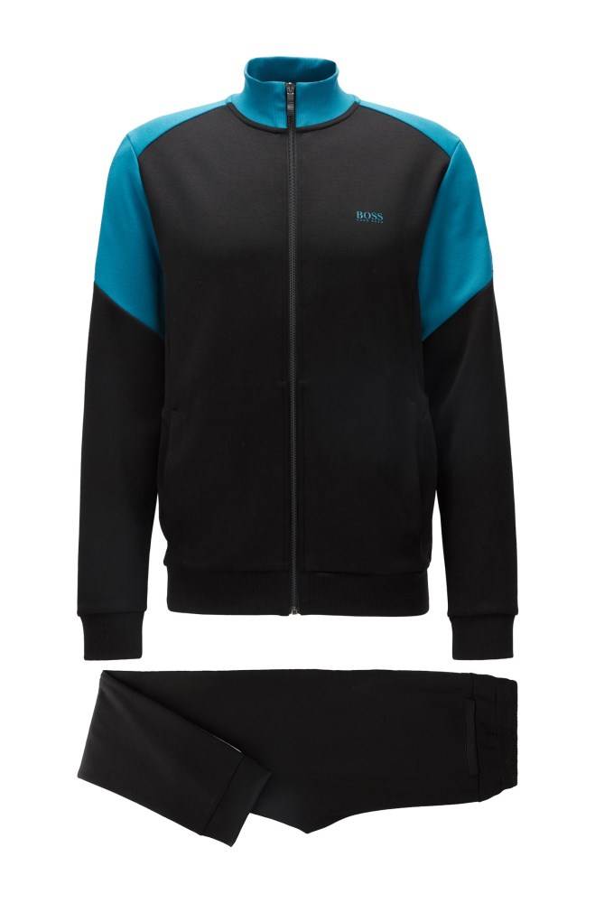 Hugo Boss Regular-fit tracksuit Svarte | XD0o0OFi