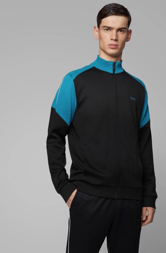 Hugo Boss Regular-fit tracksuit Svarte | XD0o0OFi