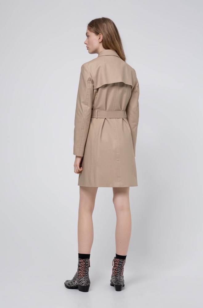 Hugo Boss Regular-fit trench coat Beige | sxjcuIxr