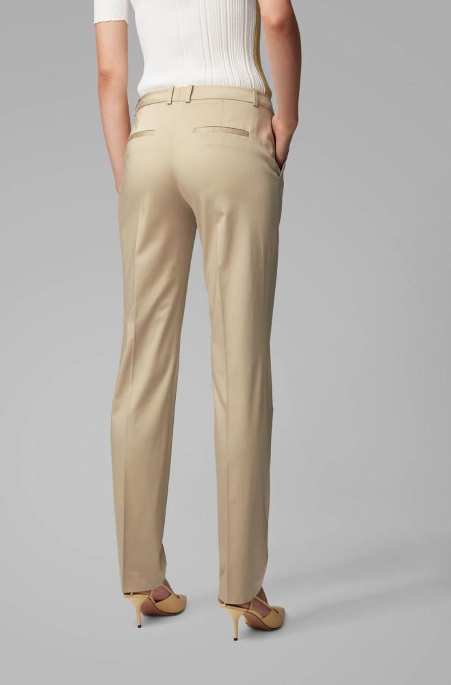 Hugo Boss Regular-fit trousers Beige | z1lVEqY5