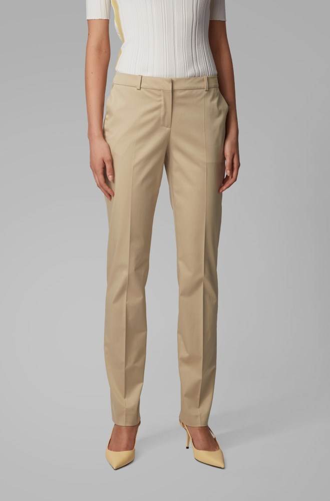 Hugo Boss Regular-fit trousers Beige | z1lVEqY5