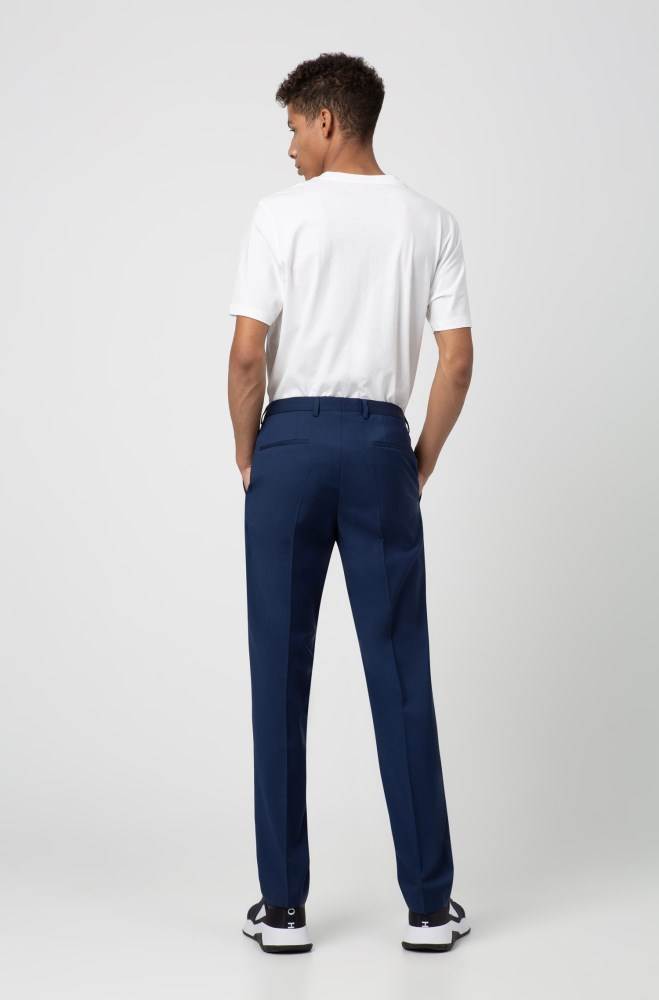 Hugo Boss Regular-fit trousers Blå | HpdDMRLj