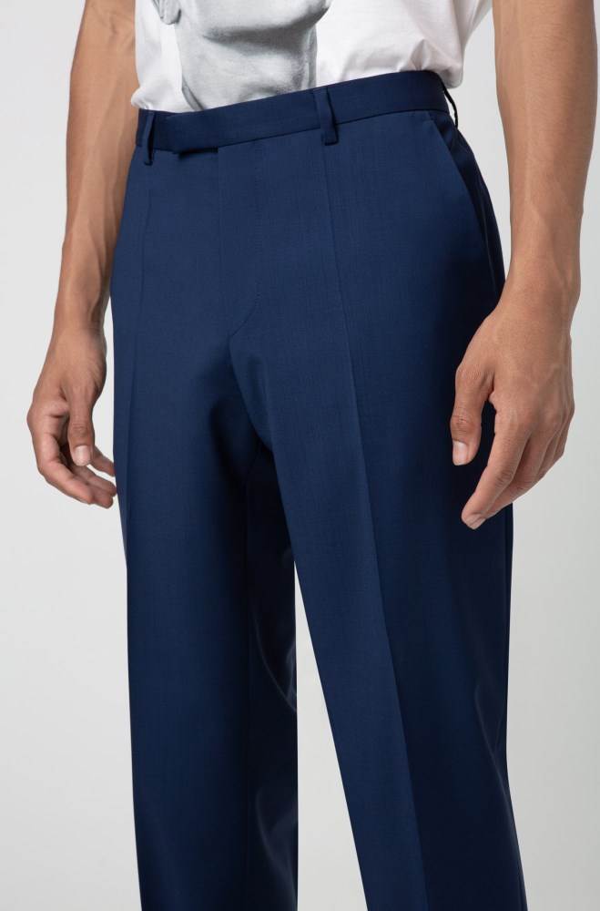 Hugo Boss Regular-fit trousers Blå | HpdDMRLj