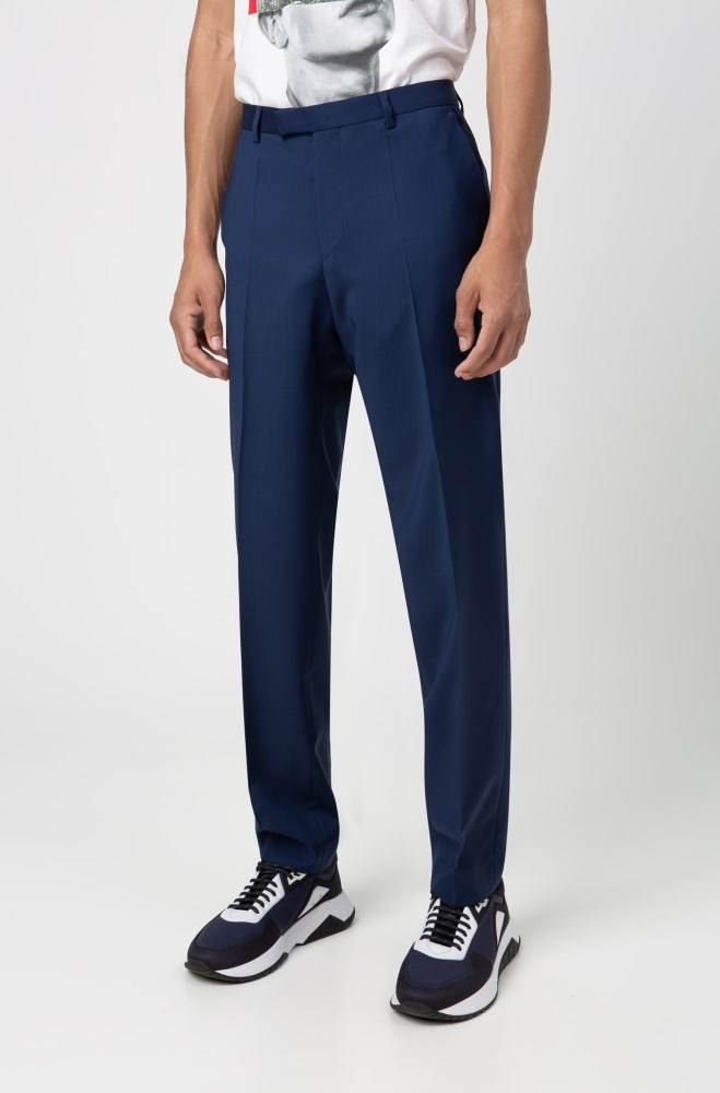 Hugo Boss Regular-fit trousers Blå | HpdDMRLj