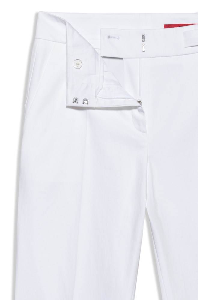 Hugo Boss Regular-fit trousers Hvite | AVBEnKSq