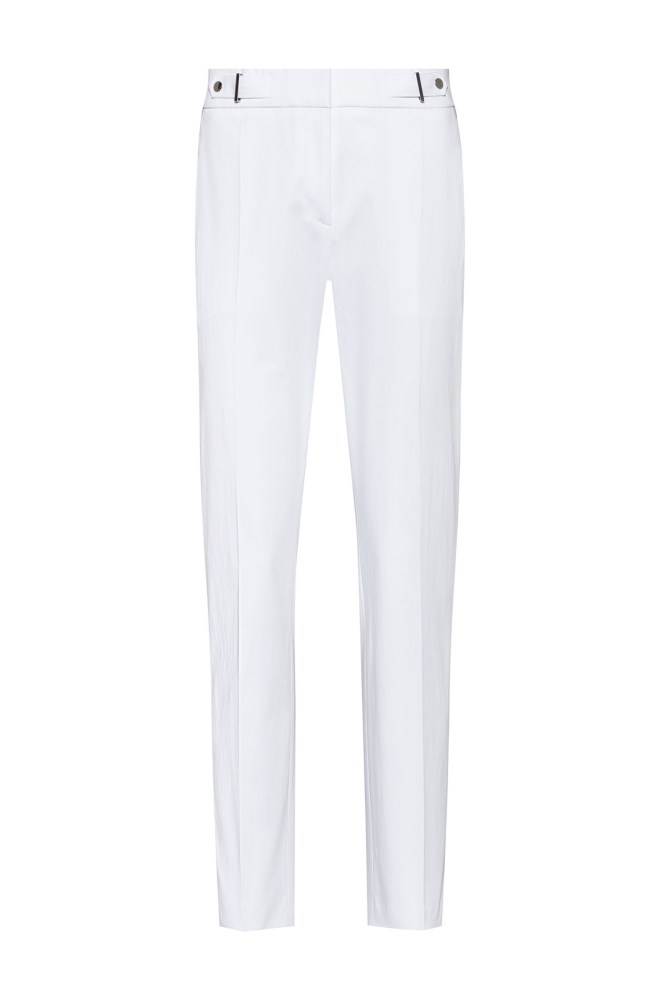 Hugo Boss Regular-fit trousers Hvite | AVBEnKSq