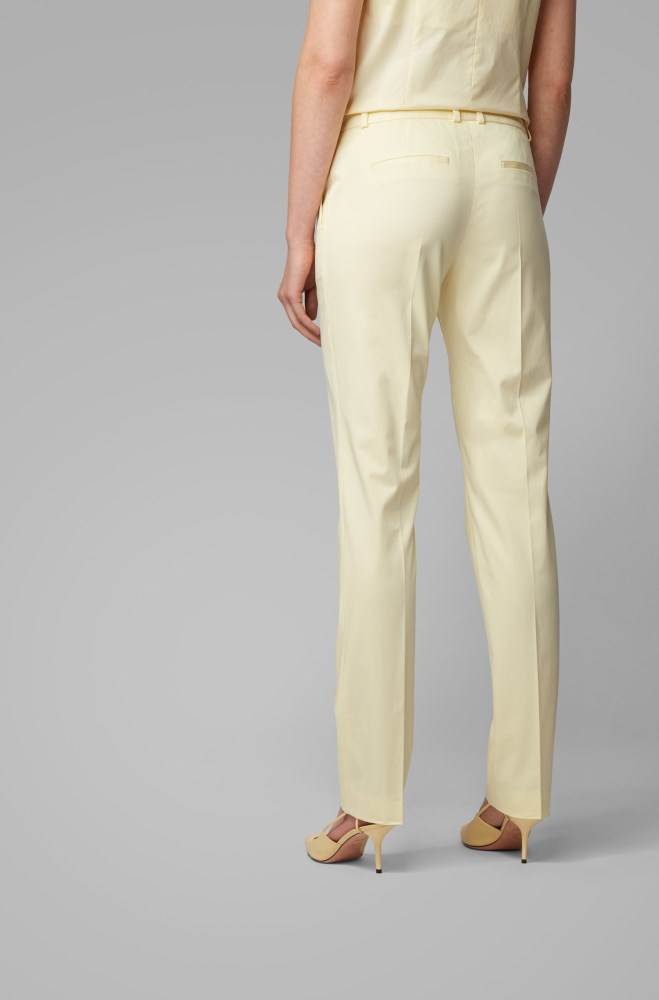 Hugo Boss Regular-fit trousers Lyse Gul | Z7lC2dx9