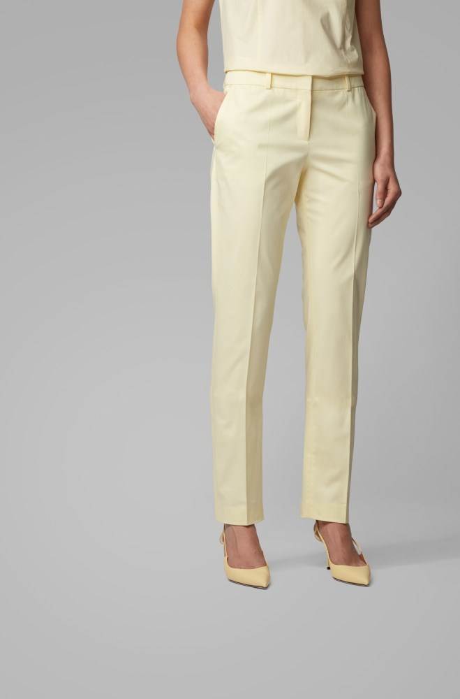 Hugo Boss Regular-fit trousers Lyse Gul | Z7lC2dx9