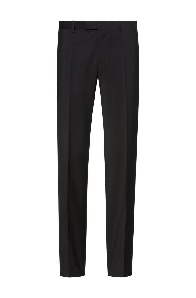 Hugo Boss Regular-fit trousers Svarte | FgfVYLbh