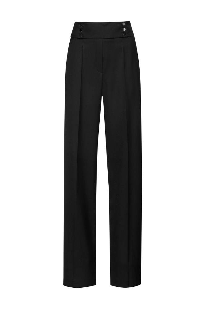 Hugo Boss Regular-fit trousers Svarte | HR0phNTS