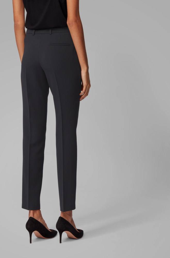 Hugo Boss Regular-fit trousers Svarte | aWmSj30p