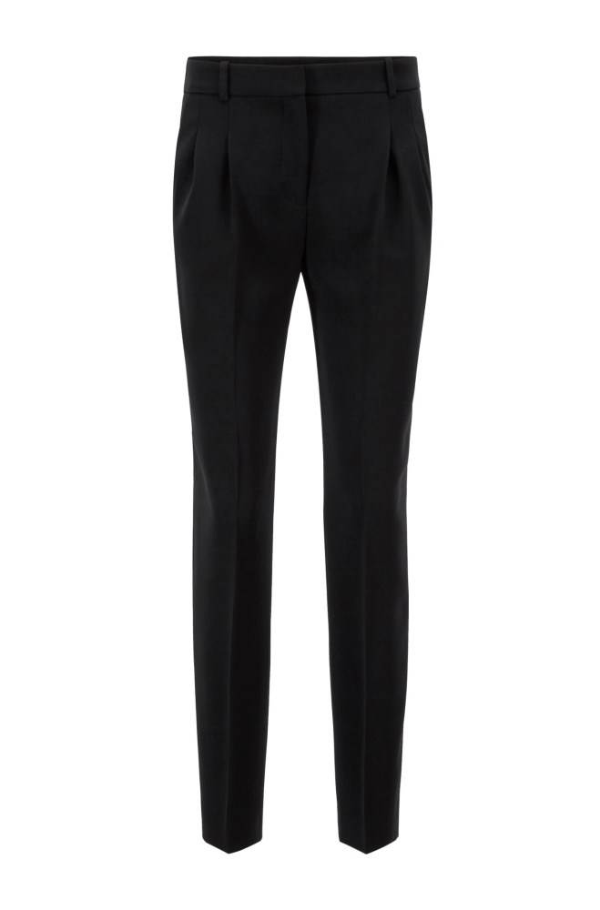 Hugo Boss Regular-fit trousers Svarte | aWmSj30p