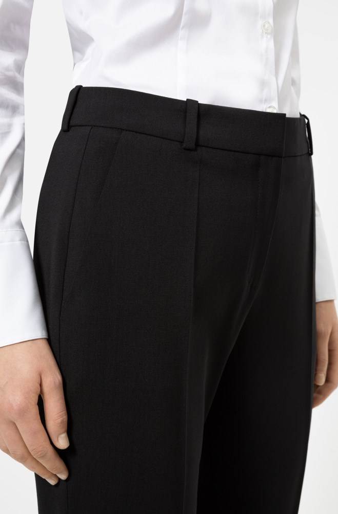 Hugo Boss Regular-fit trousers Svarte | qaq2HzdJ