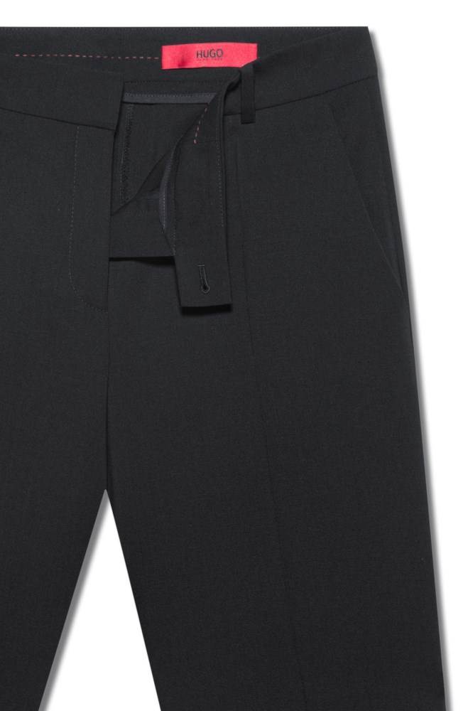 Hugo Boss Regular-fit trousers Svarte | qaq2HzdJ