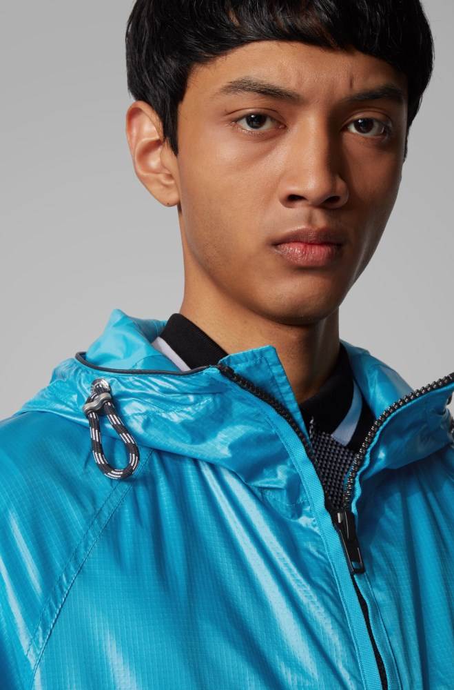 Hugo Boss Regular-fit windbreaker Turkis | vzxmxWdl