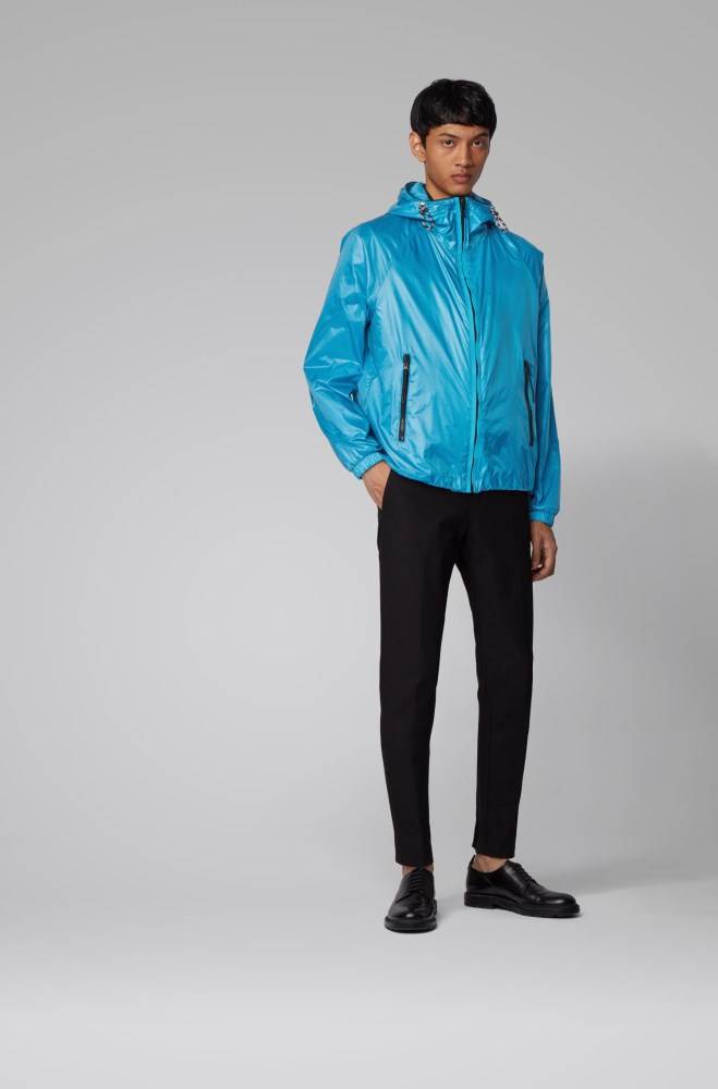 Hugo Boss Regular-fit windbreaker Turkis | vzxmxWdl