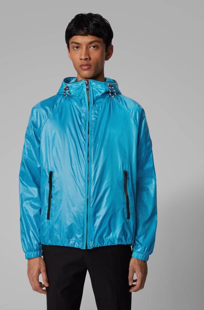 Hugo Boss Regular-fit windbreaker Turkis | vzxmxWdl