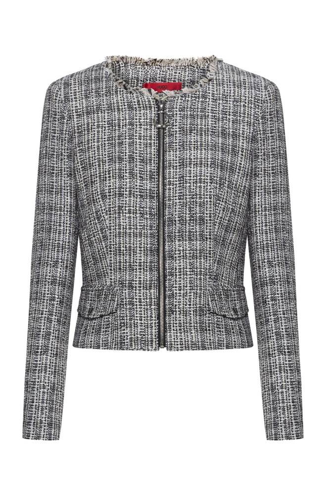 Hugo Boss Regular-fit zipped jacket Patterned | jaD5acJt