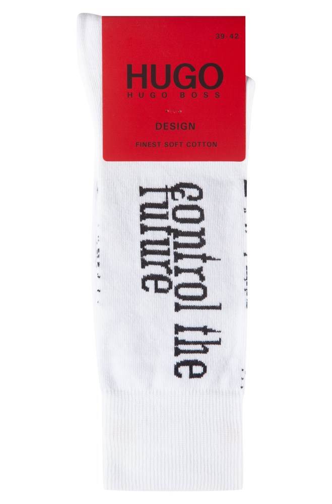 Hugo Boss Regular-length cotton-blend socks Hvite | SXfqfwFN